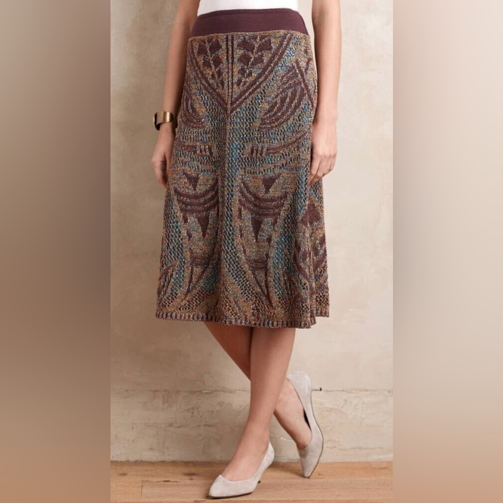 Anthropologie Cilia Prado Lumi midi sweater skirt size medium